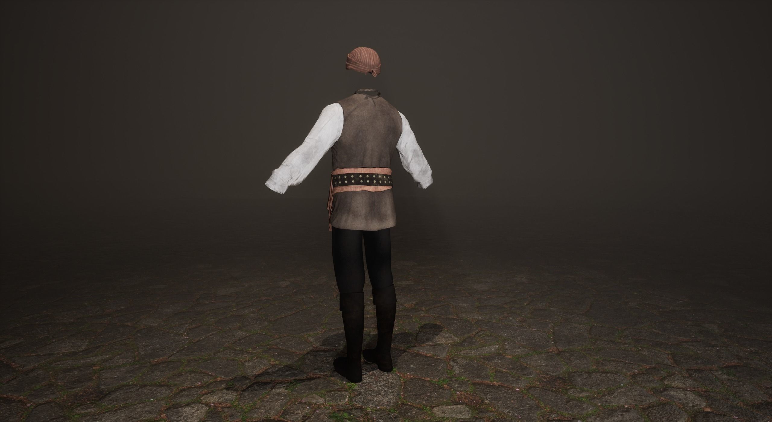 Pirate Clothes- First Mate  Low-poly 3D model_10