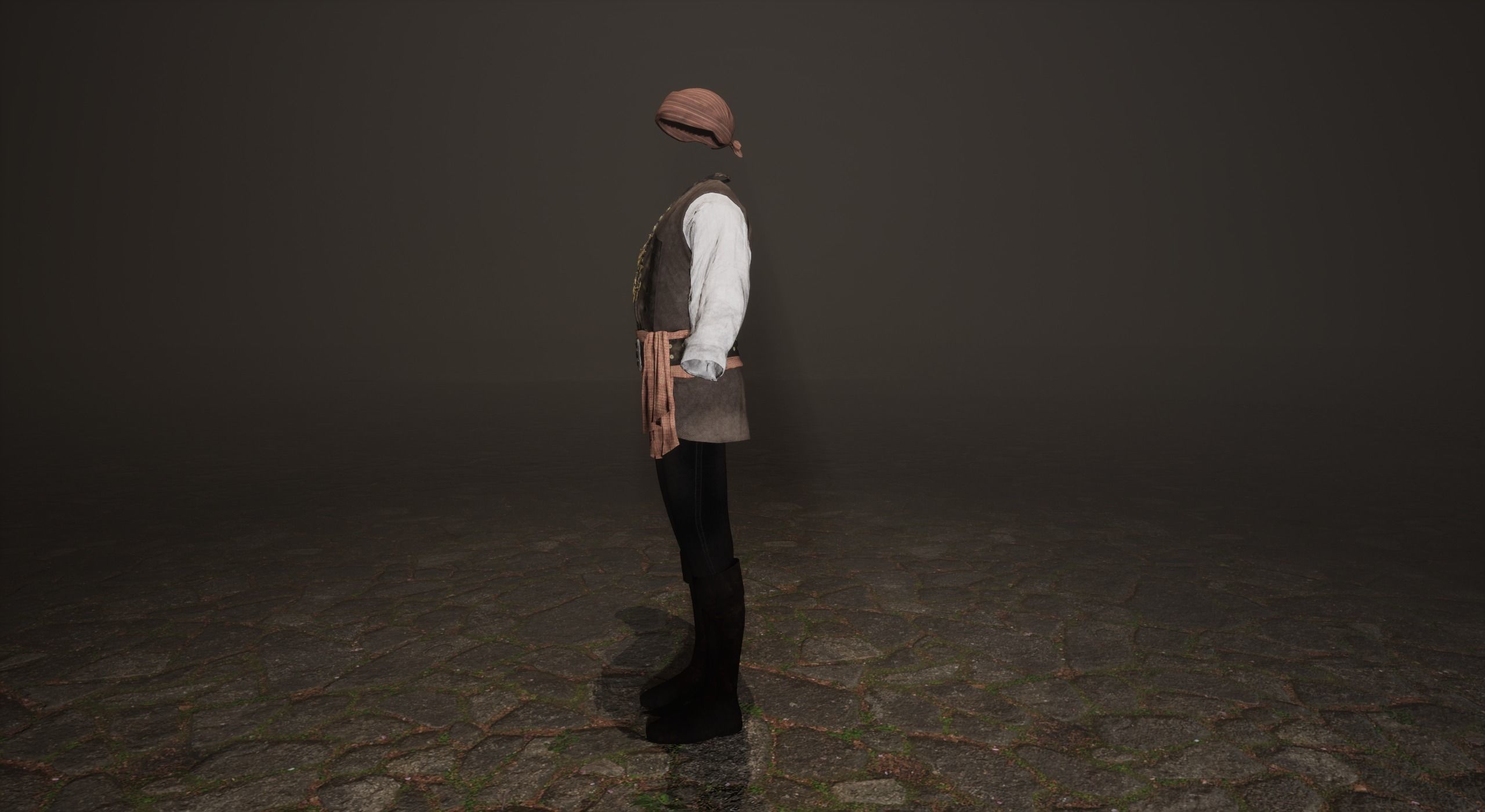 Pirate Clothes- First Mate  Low-poly 3D model_5