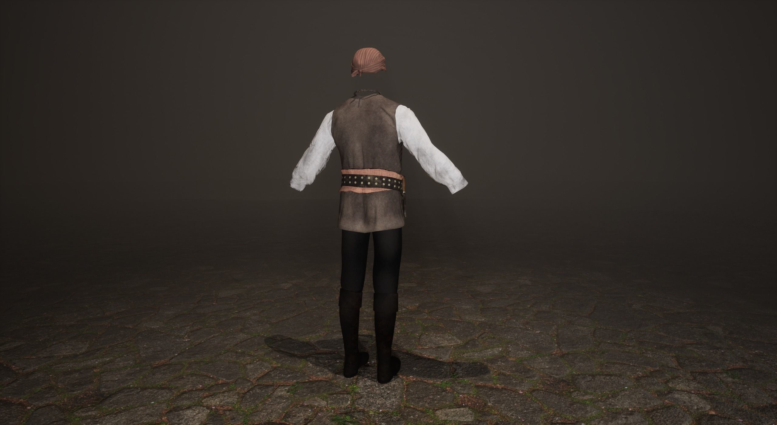 Pirate Clothes- First Mate  Low-poly 3D model_9