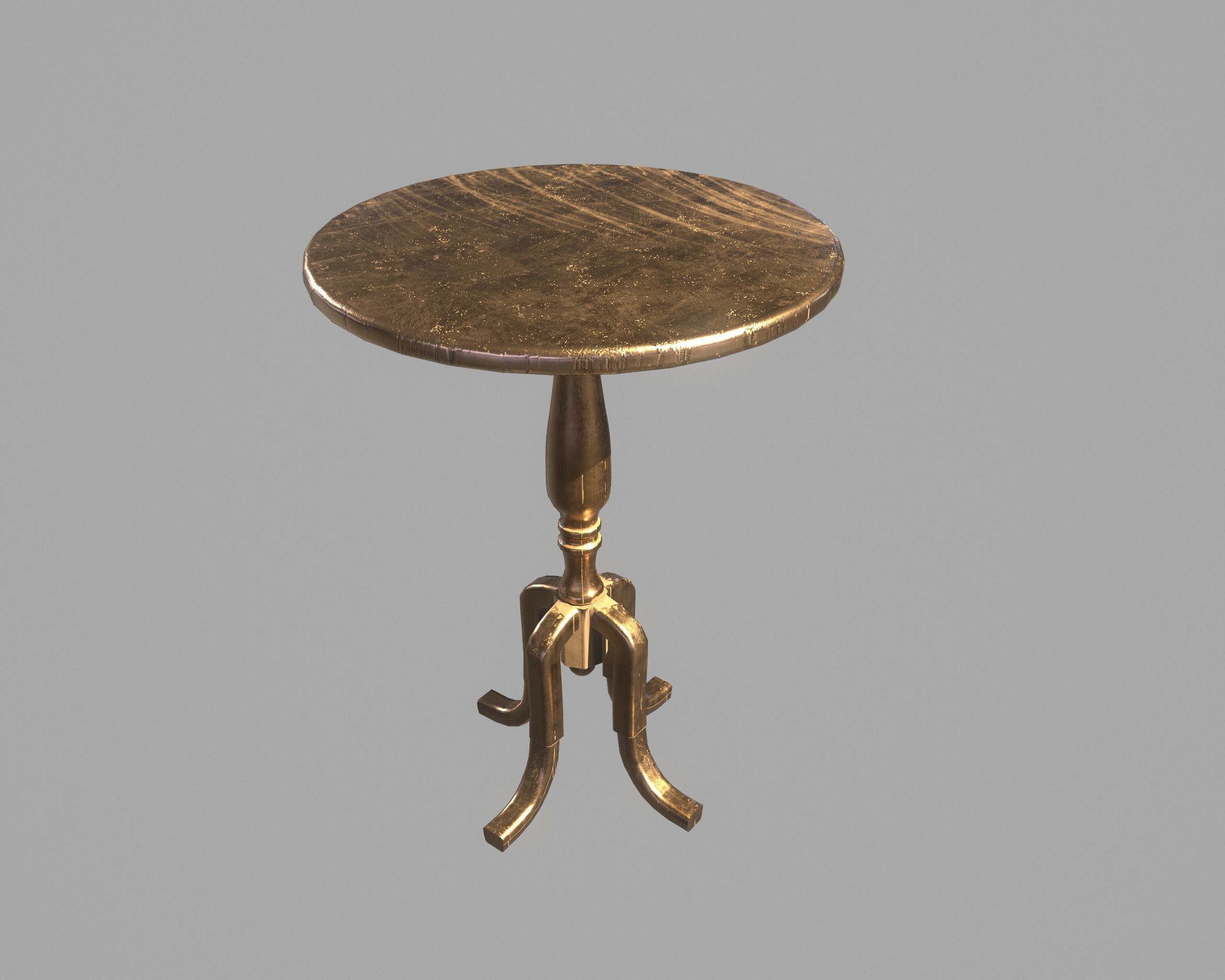 Vintage Table 3D model_2
