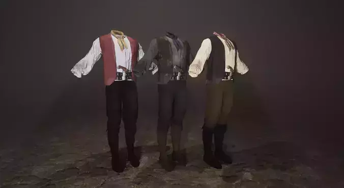 Pirate Crewmen Low-poly 3D model