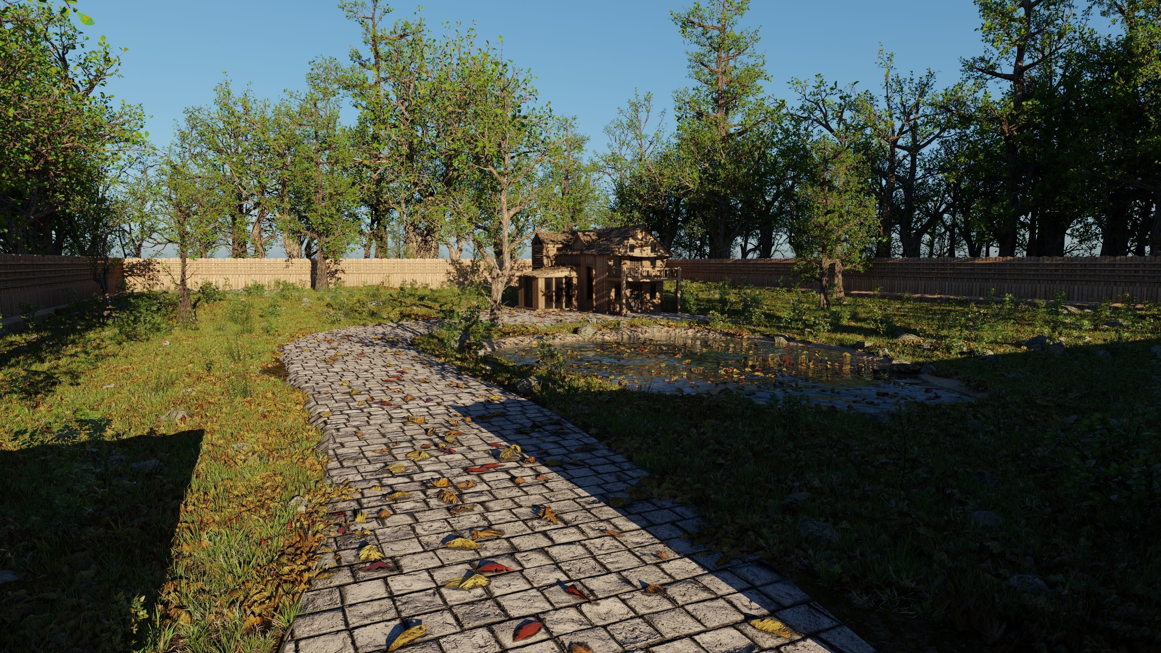 Abandoned Cabin Scene 3D model_8