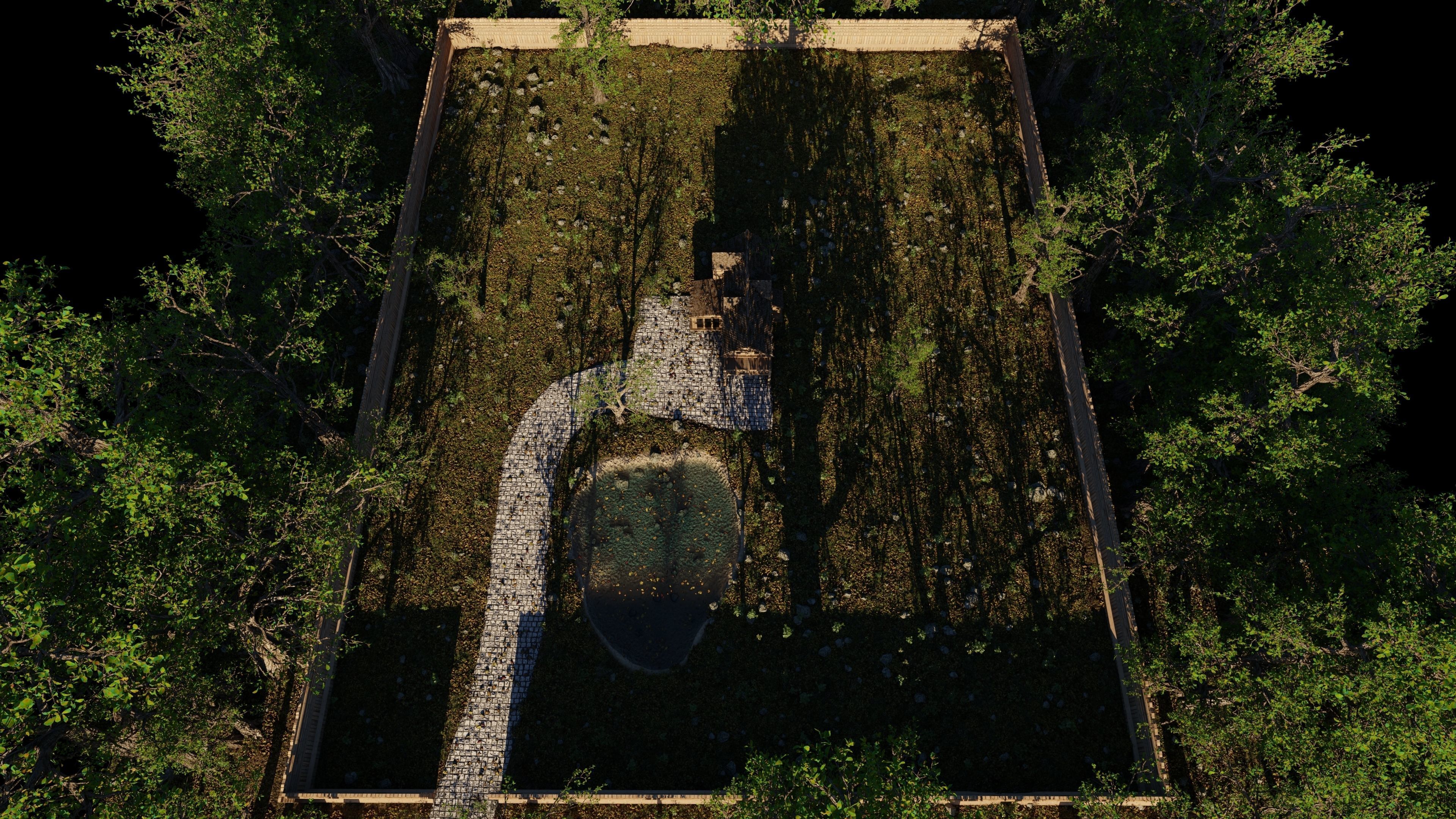 Abandoned Cabin Scene 3D model_11