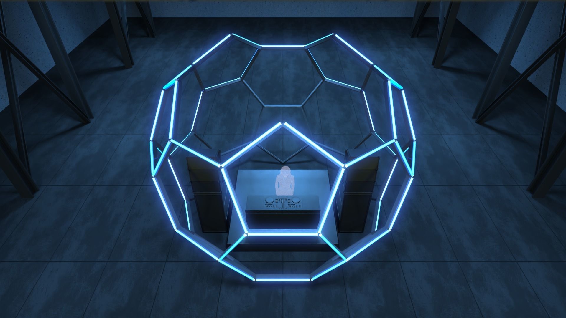 Soccer Ball DJ Booth 3D model_6