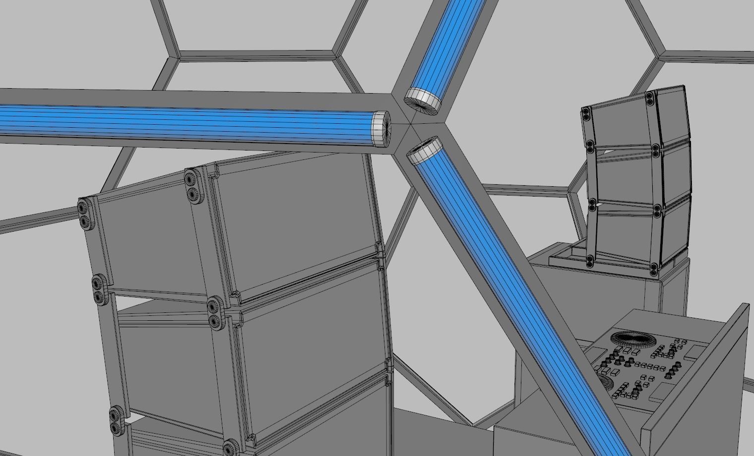 Soccer Ball DJ Booth 3D model_9