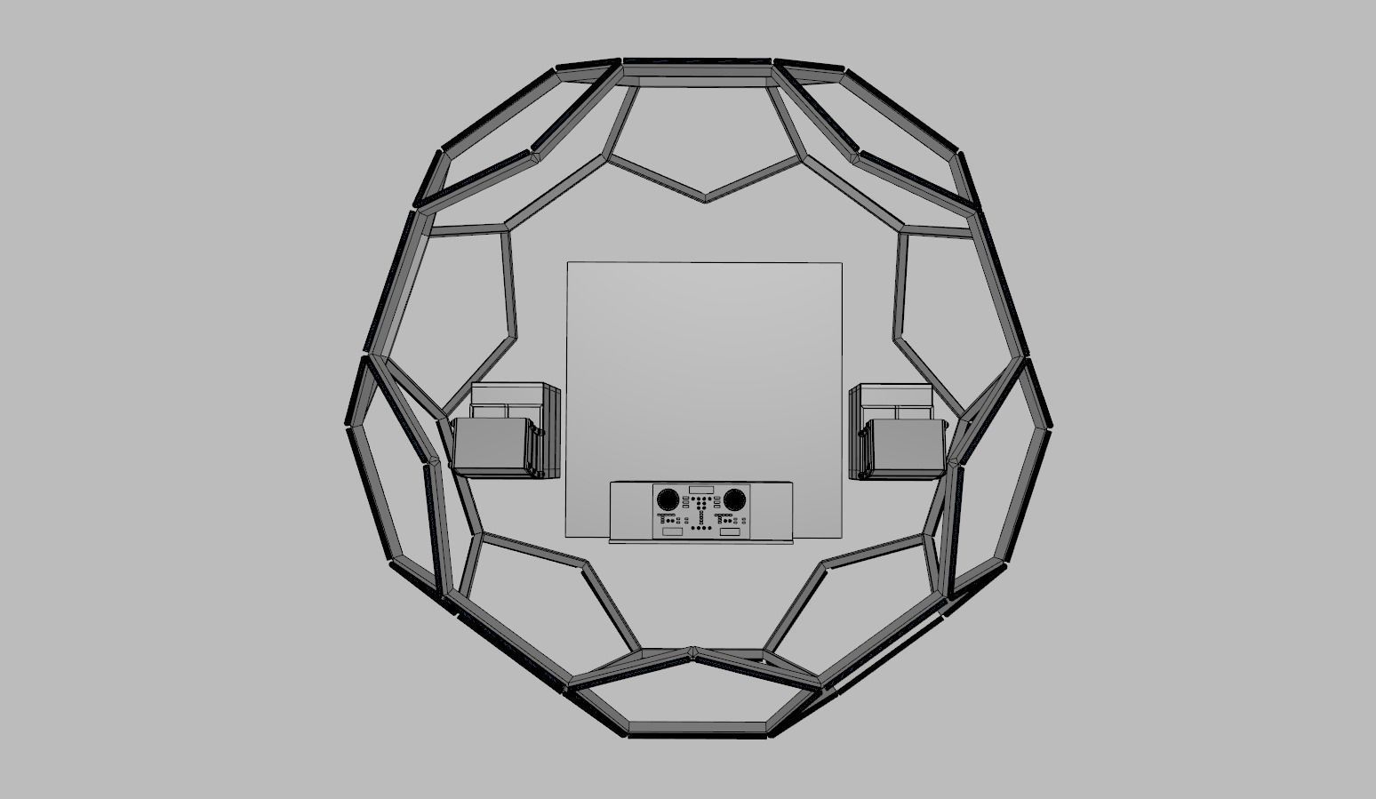 Soccer Ball DJ Booth 3D model_12