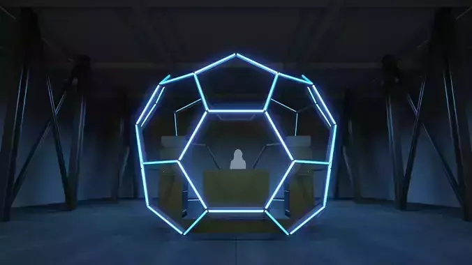 Soccer Ball DJ Booth 3D model
