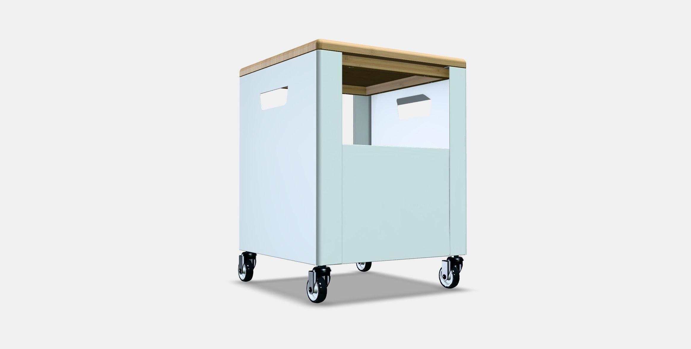 TROTTEN Storage unit on castors Low-poly 3D model_3