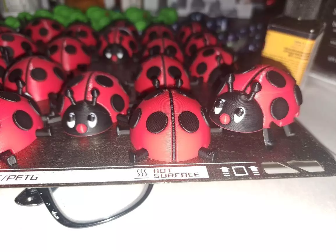 Articulated Ladybug AND Micro Ladybug Magnet 3D print model_0