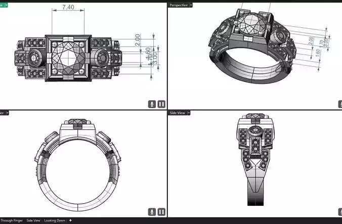 7 mm round center ring 3D print model
