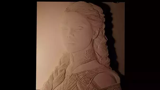 Sansa Stark GoT CNC 3d Print High Relief Sand Casting