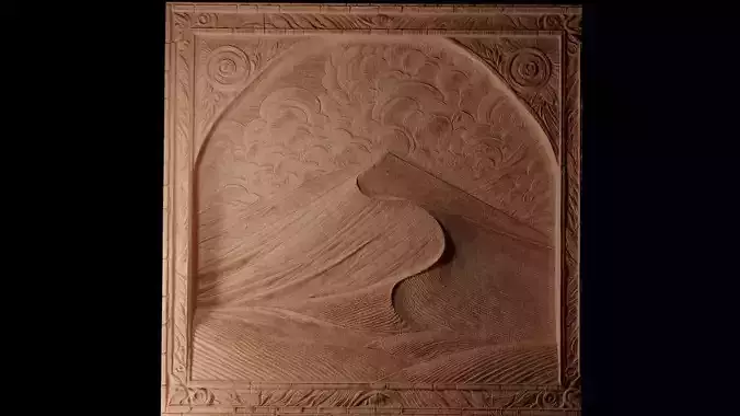 Sand Dune CNC 3d Print High Relief Sand Casting 3D print model
