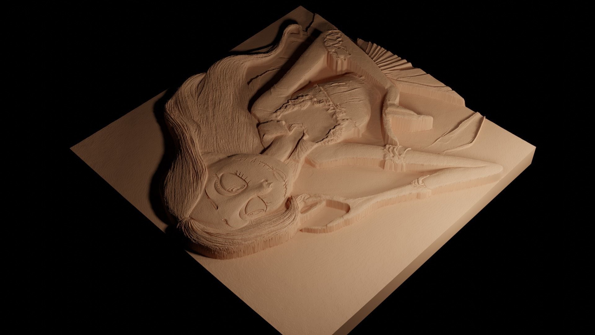 Sally Nightmare Before Christmas CNC 3d Print High Relief 3D print model_4