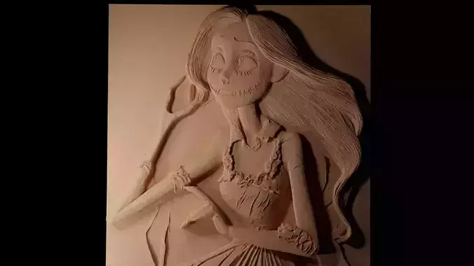 Sally Nightmare Before Christmas CNC 3d Print High Relief 3D print model Sally Nightmare Before Christmas CNC 3d Print High Relief 3D print model