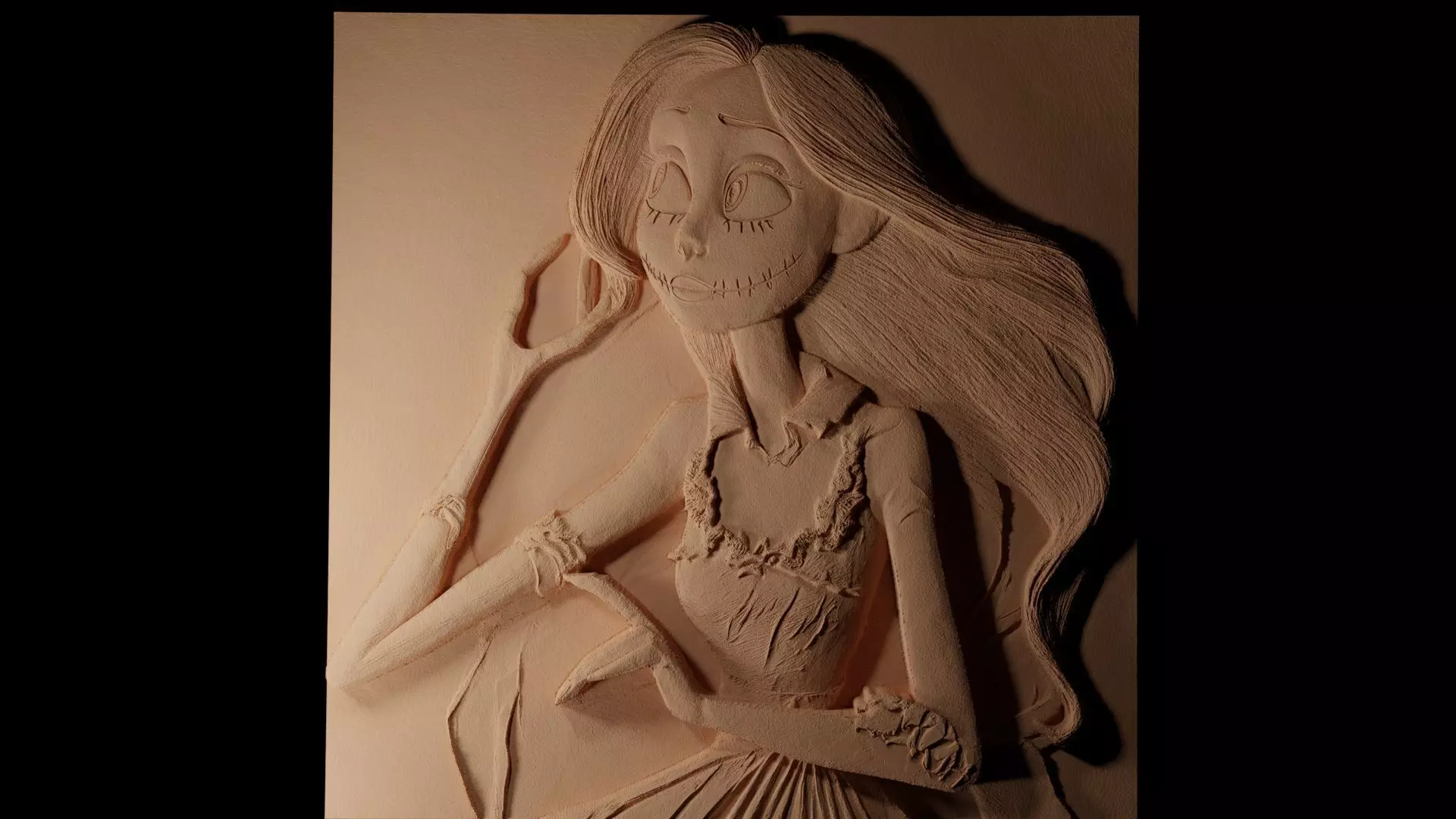 Sally Nightmare Before Christmas CNC 3d Print High Relief 3D print model_0