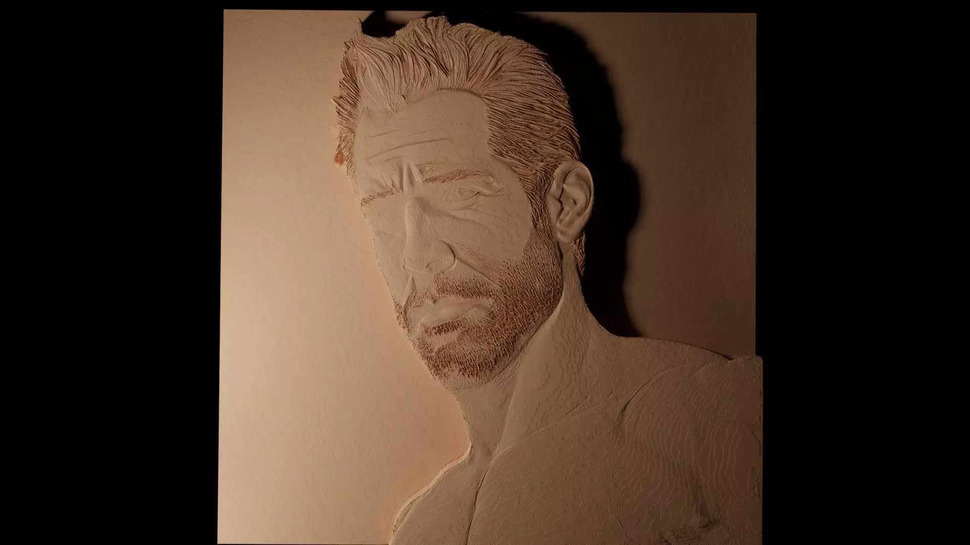 Ryan Reynolds CNC 3d Print High Relief Sand Casting 3D print model_0