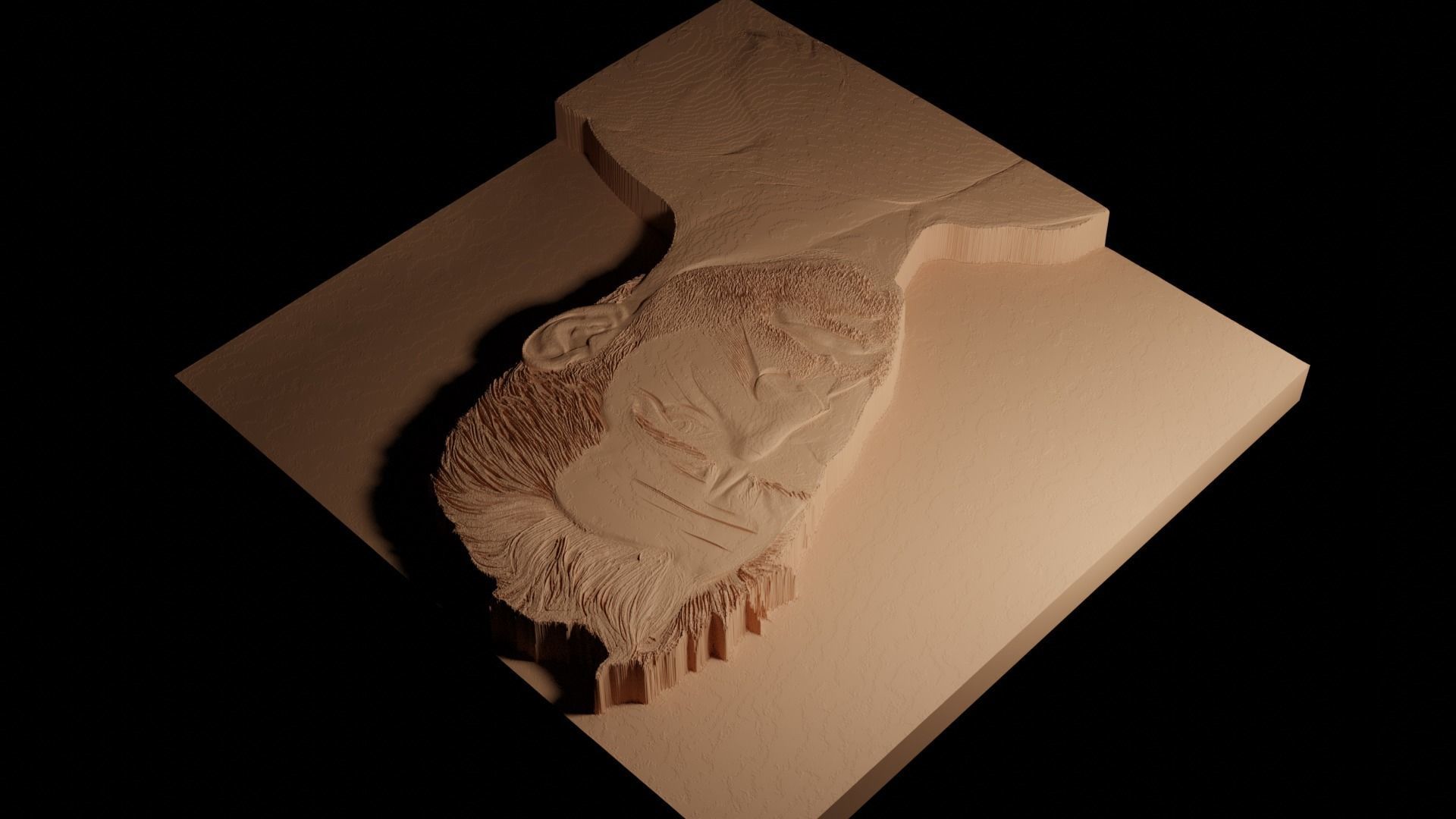 Ryan Reynolds CNC 3d Print High Relief Sand Casting 3D print model_4