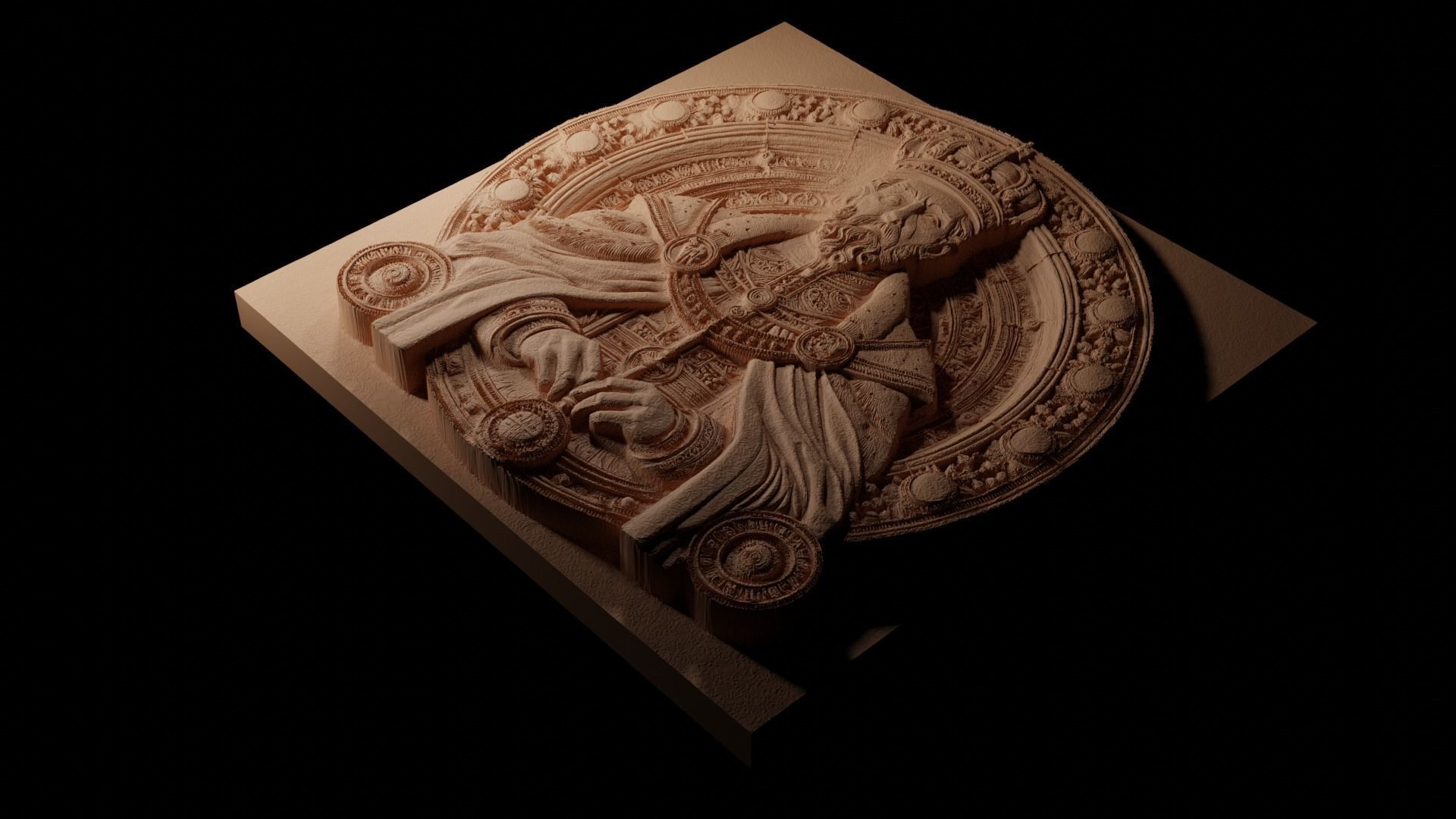 Ruler CNC 3d Print High Relief Sand Casting 3D print model_1