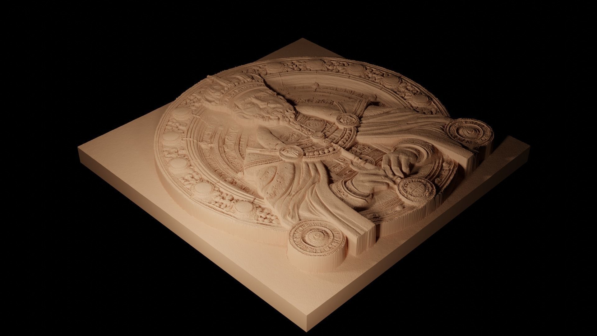 Ruler CNC 3d Print High Relief Sand Casting 3D print model_2