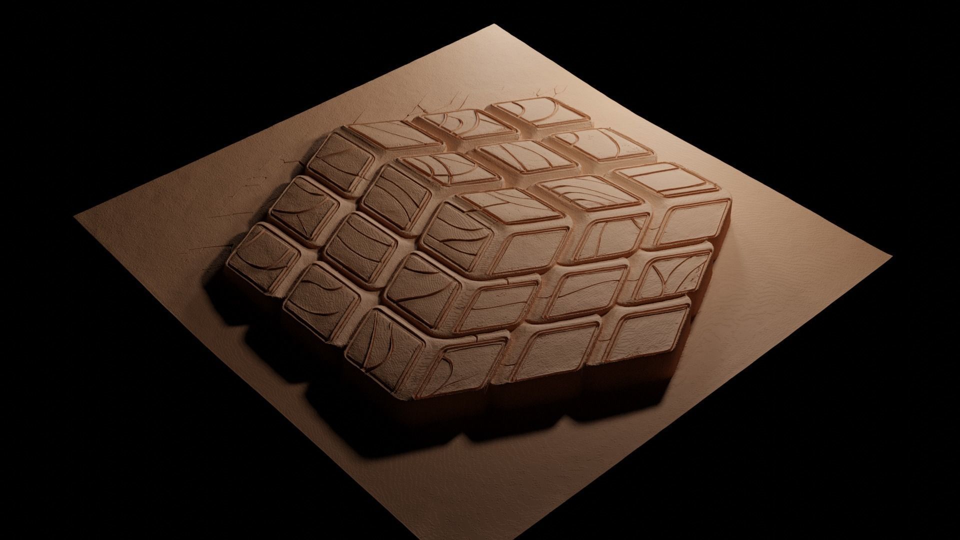 Rubiks Cube CNC 3d Print High Relief Sand Casting 3D print model_3