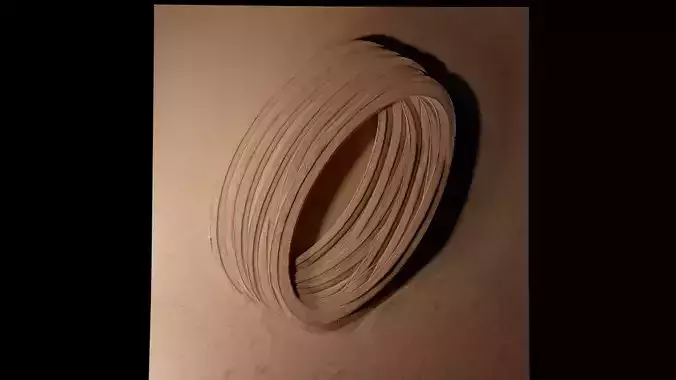 Rubber Band CNC 3d Print High Relief Sand Casting 3D print model