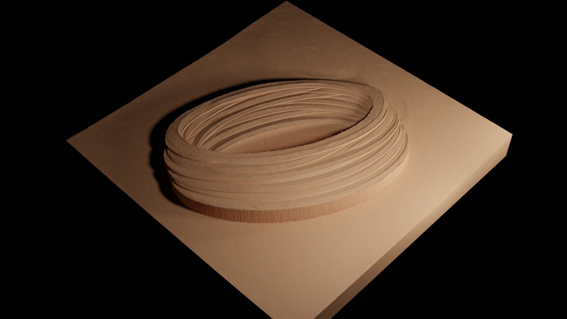 Rubber Band CNC 3d Print High Relief Sand Casting 3D print model_4