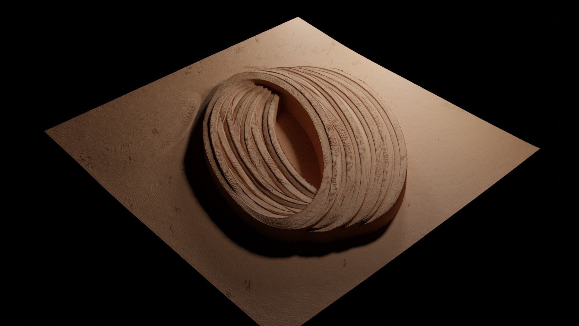 Rubber Band CNC 3d Print High Relief Sand Casting 3D print model_3