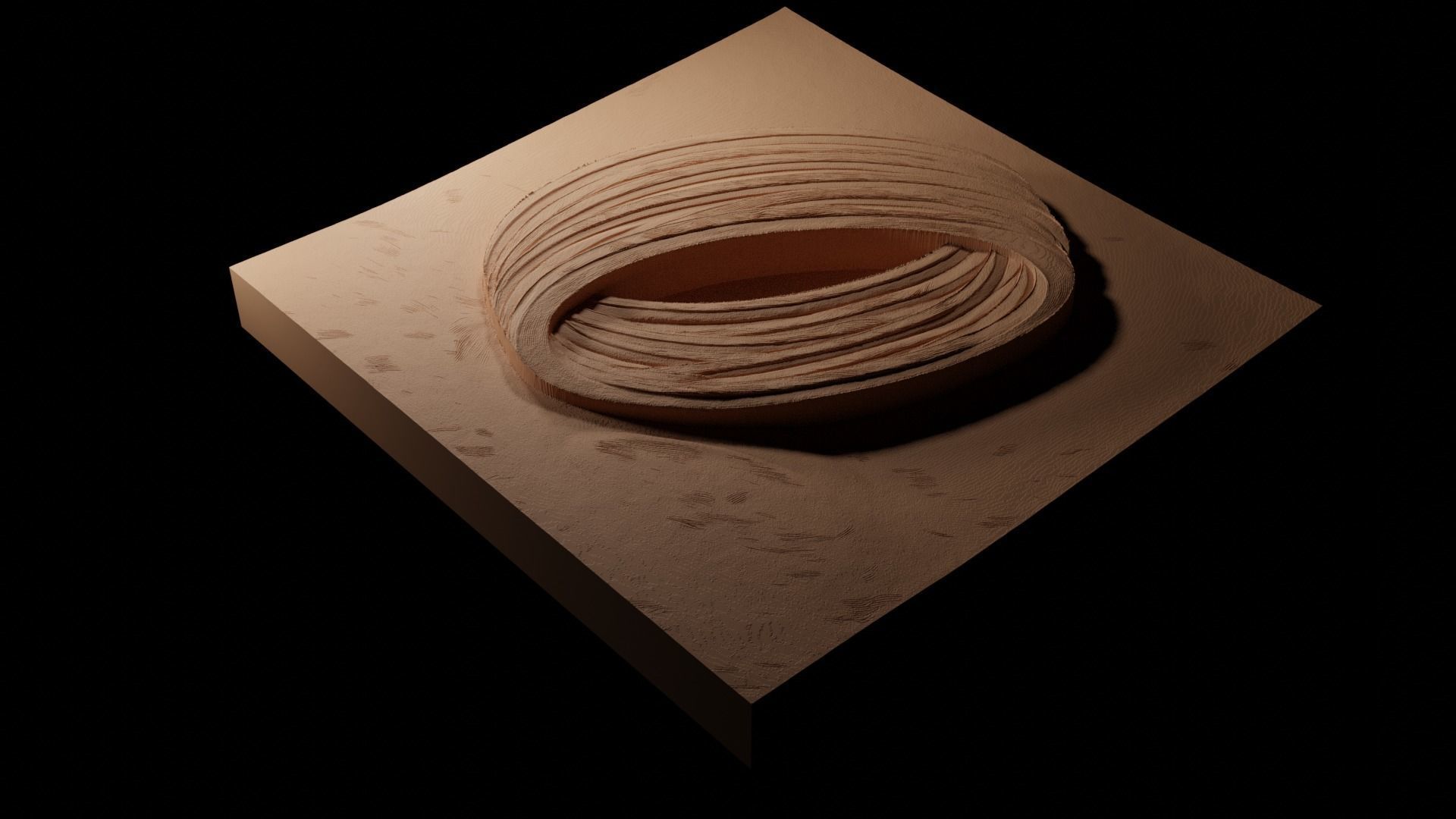 Rubber Band CNC 3d Print High Relief Sand Casting 3D print model_1