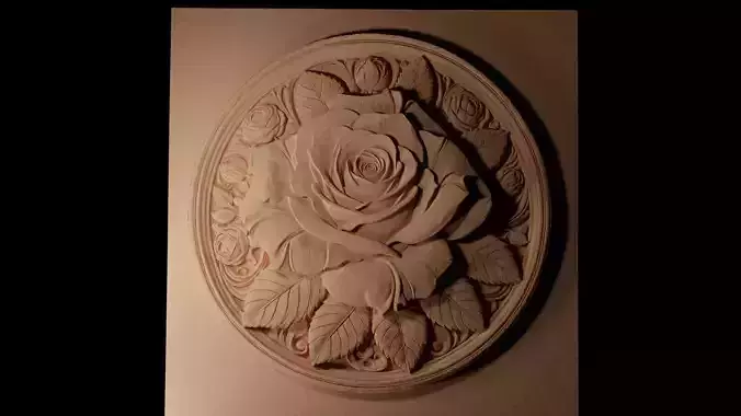 Rose CNC 3d Print High Relief Sand Casting 3D print model