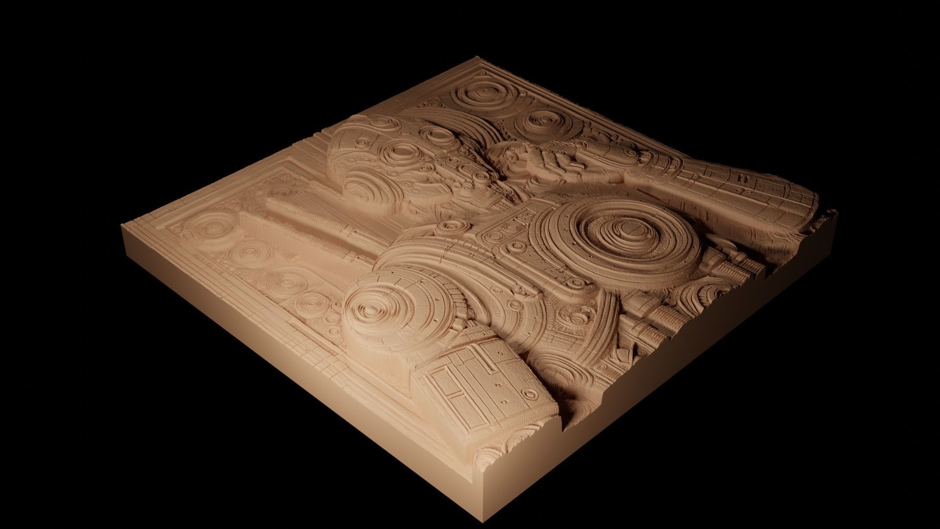 Robot CNC 3d Print High Relief Sand Casting 3D print model_2