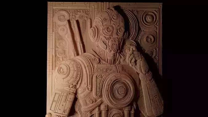 Robot CNC 3d Print High Relief Sand Casting 3D print model