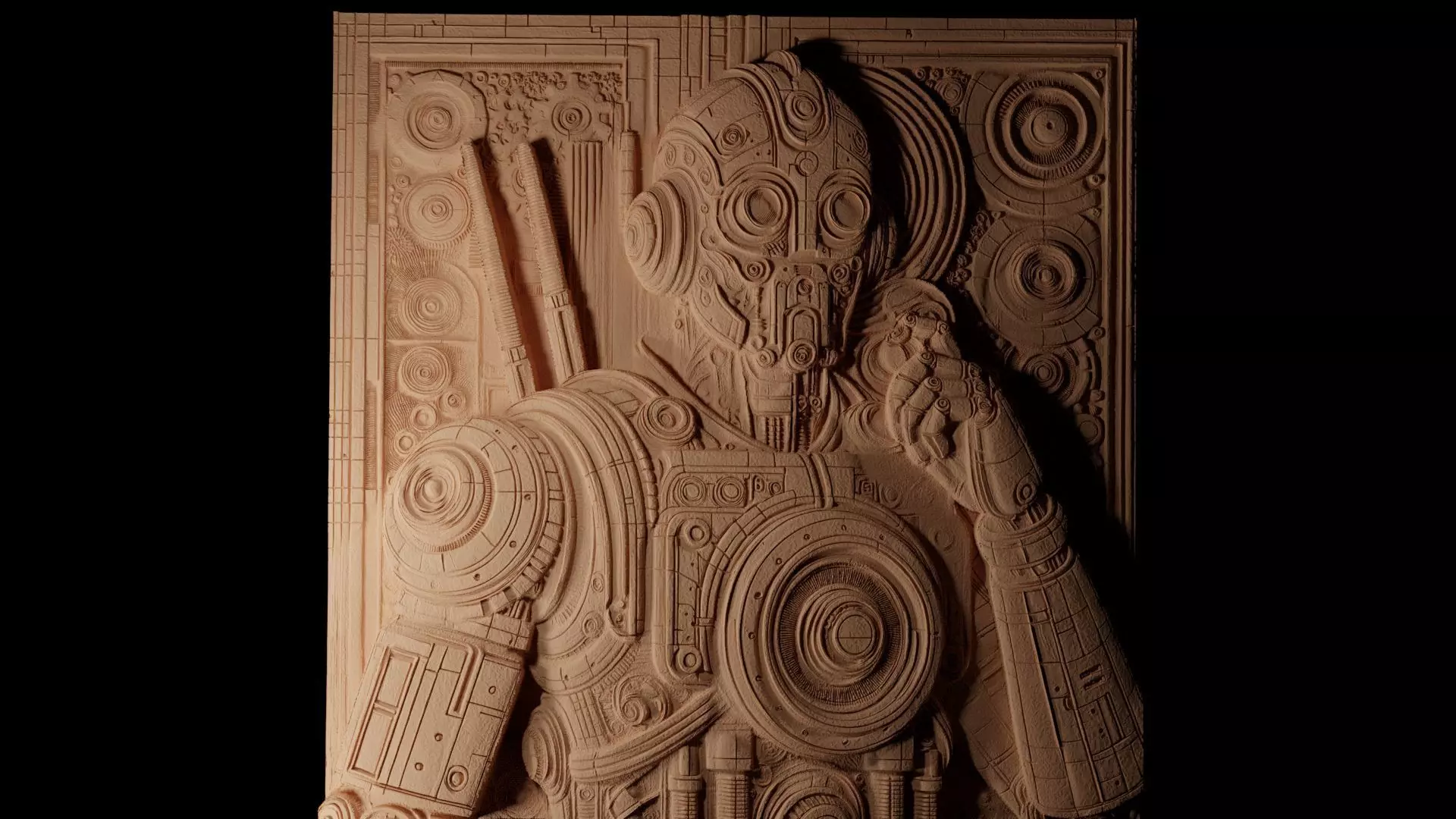 Robot CNC 3d Print High Relief Sand Casting 3D print model_0