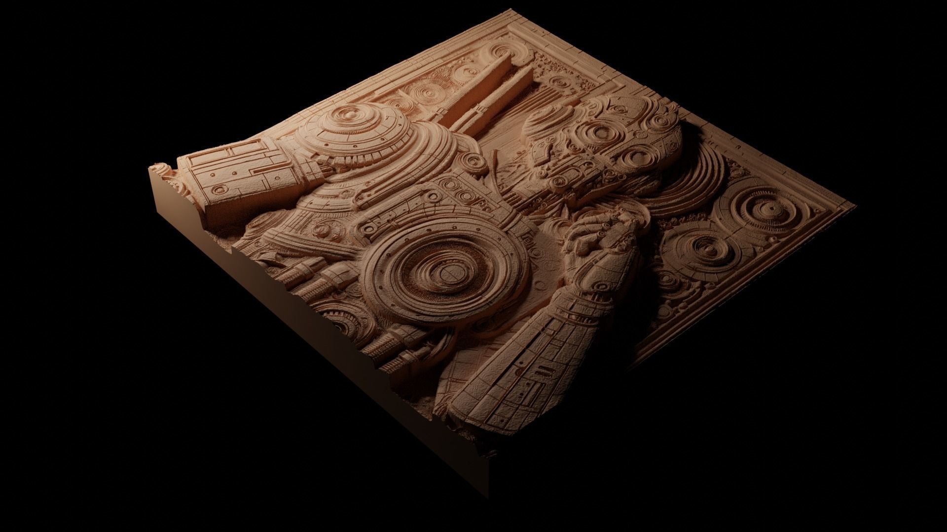 Robot CNC 3d Print High Relief Sand Casting 3D print model_1