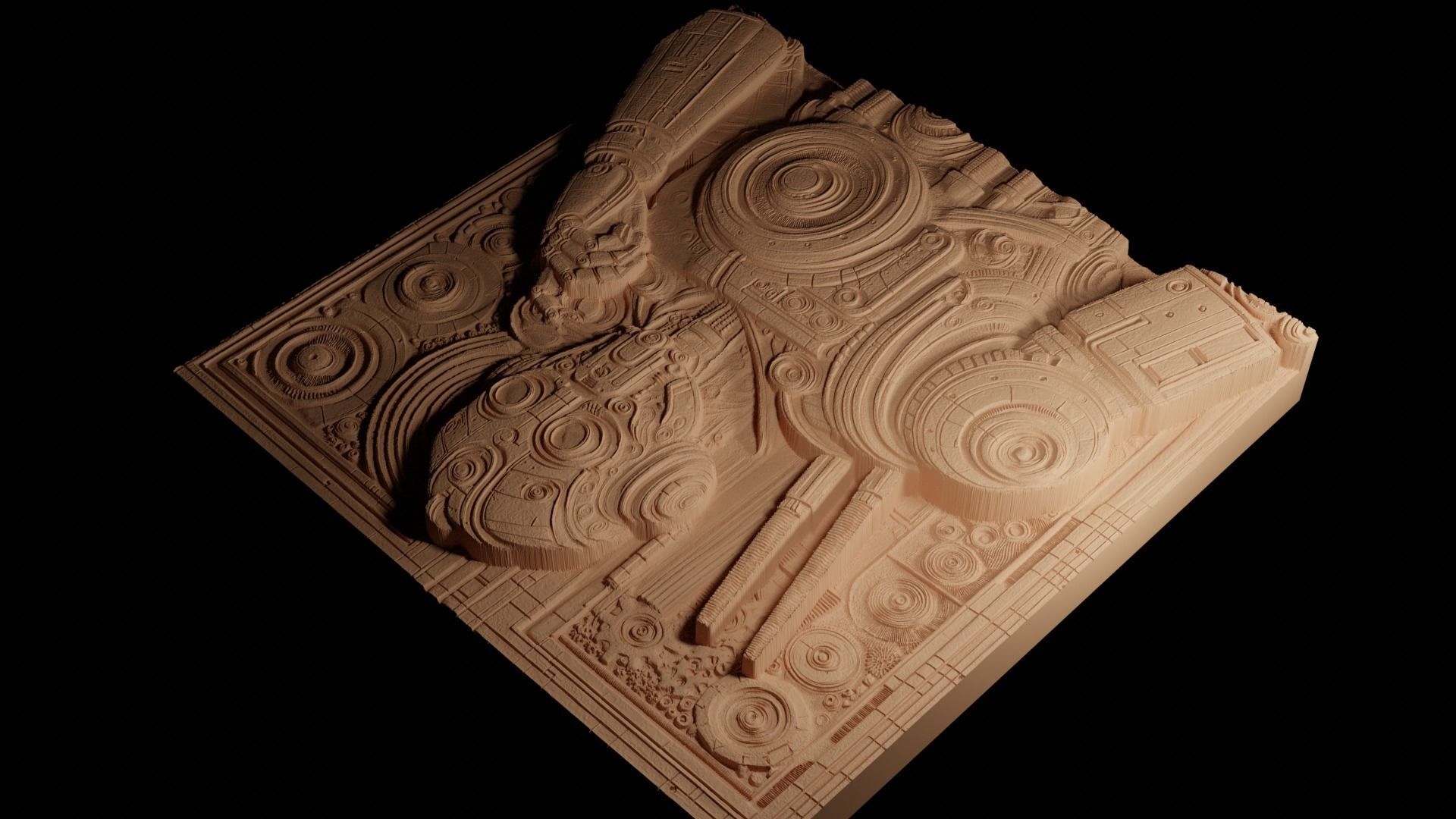 Robot CNC 3d Print High Relief Sand Casting 3D print model_4