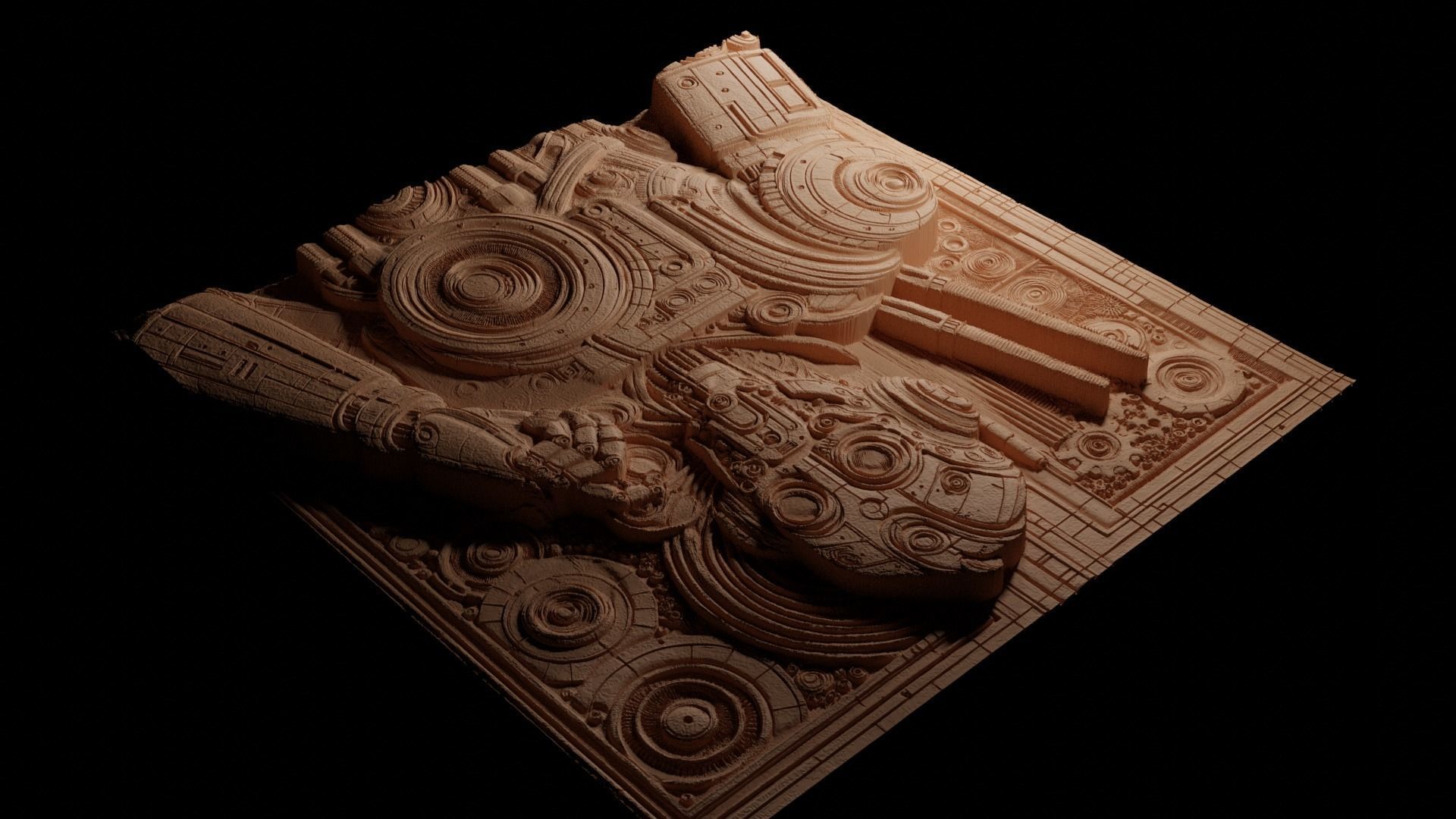 Robot CNC 3d Print High Relief Sand Casting 3D print model_3