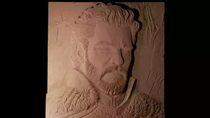 Robb Stark Game of Thrones CNC 3d Print High Relief Sand Casting