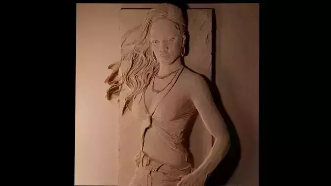 Rihanna CNC 3d Print High Relief Sand Casting
