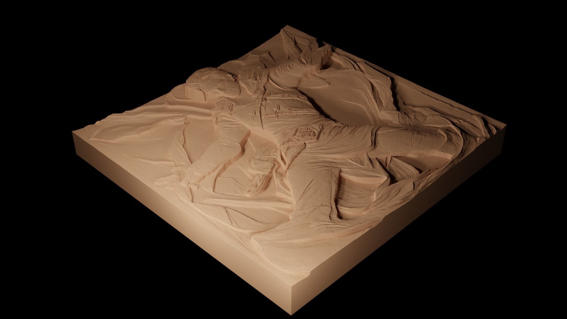 Richard Rahl CNC 3d Print High Relief Sand Casting 3D print model_2