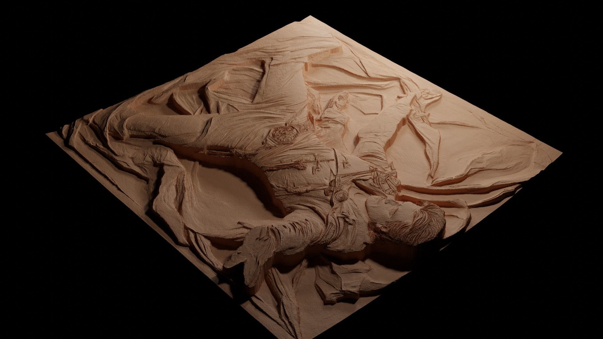 Richard Rahl CNC 3d Print High Relief Sand Casting 3D print model_3