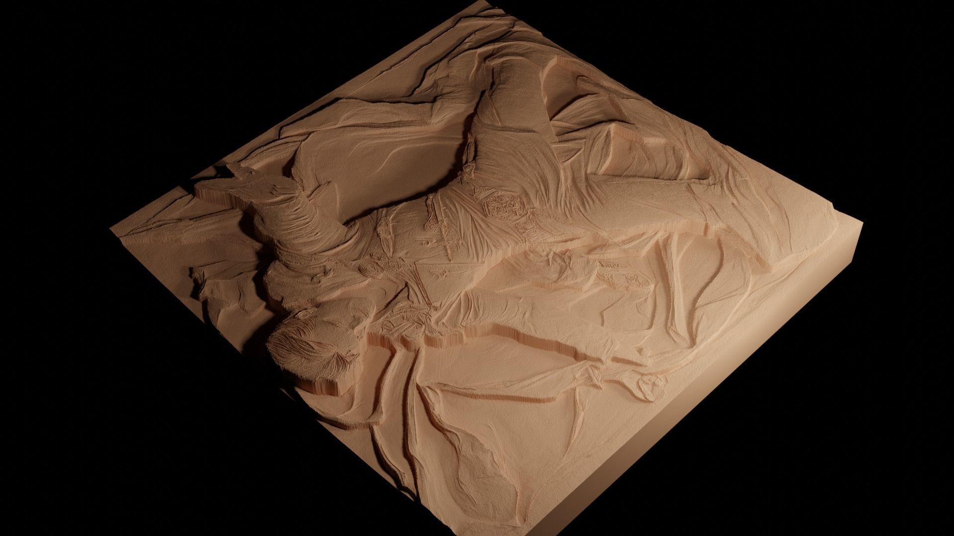 Richard Rahl CNC 3d Print High Relief Sand Casting 3D print model_4