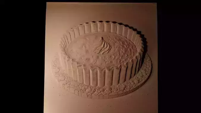 Quiche CNC 3d Print High Relief Sand Casting 3D print model