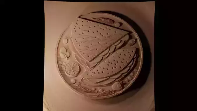 Quesadilla CNC 3d Print High Relief Sand Casting 3D print model