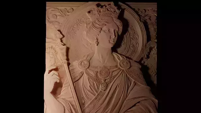 Queen CNC 3d Print High Relief Sand Casting