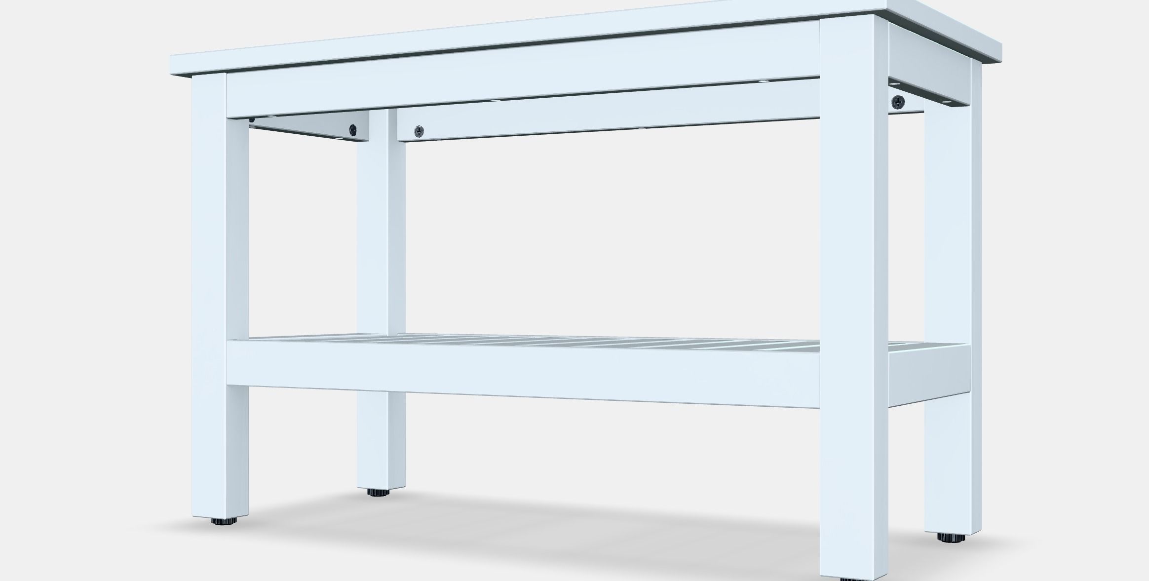 HEMNES Bench Low-poly 3D model_6