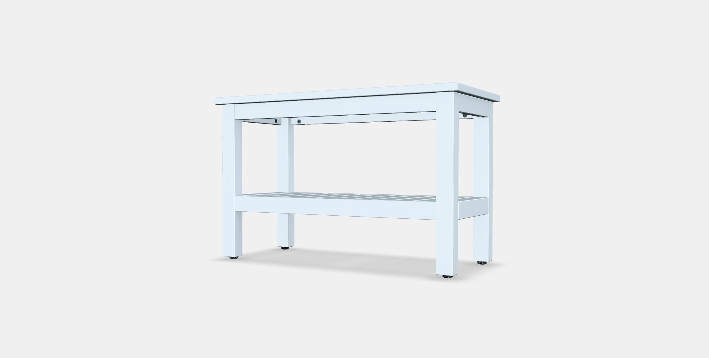 HEMNES Bench Low-poly 3D model_4