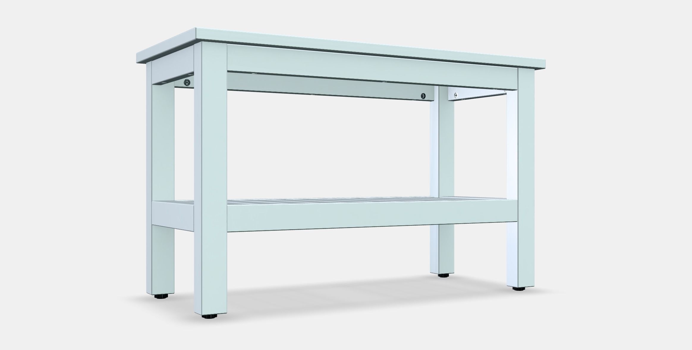 HEMNES Bench Low-poly 3D model_9