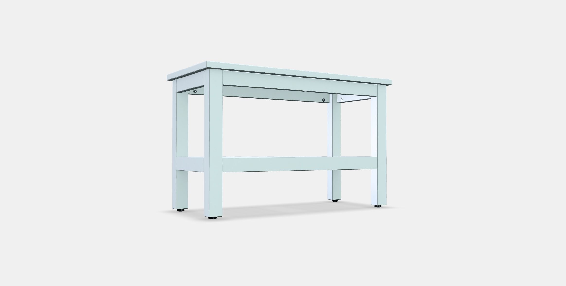 HEMNES Bench Low-poly 3D model_2