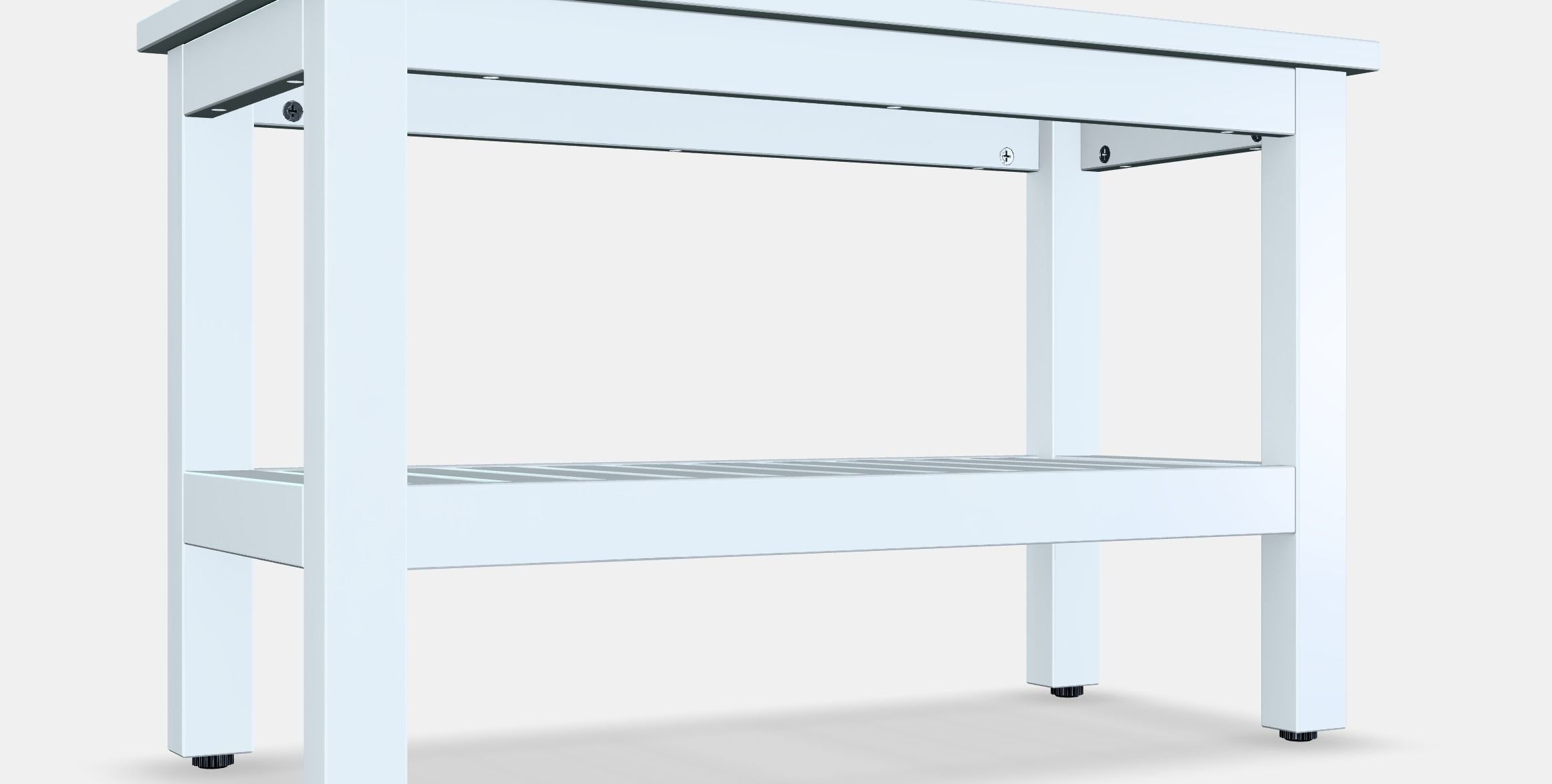 HEMNES Bench Low-poly 3D model_3