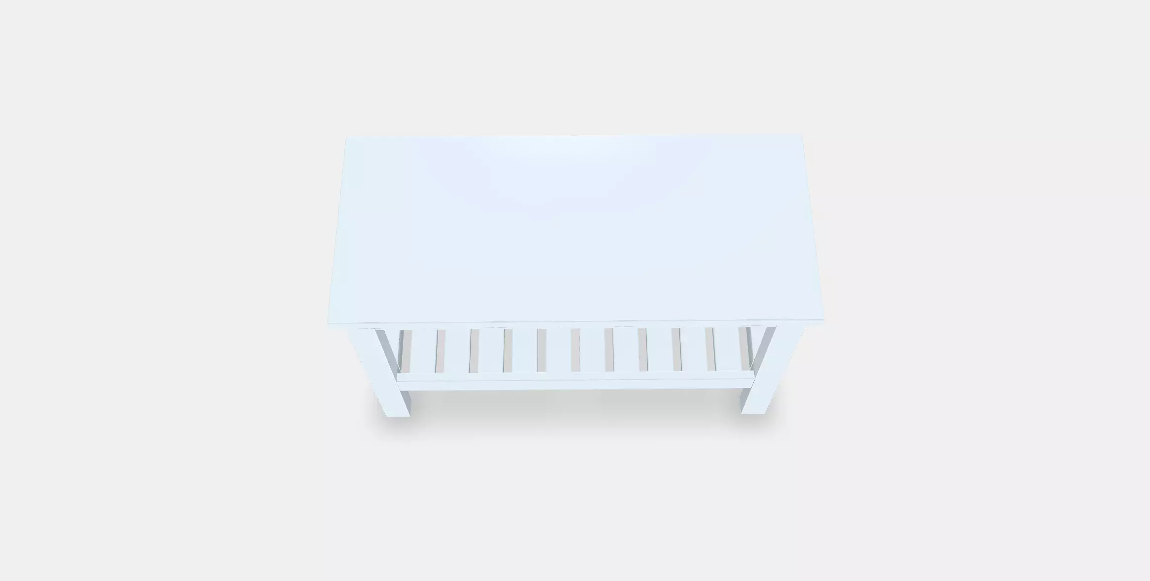 HEMNES Bench Low-poly 3D model_0