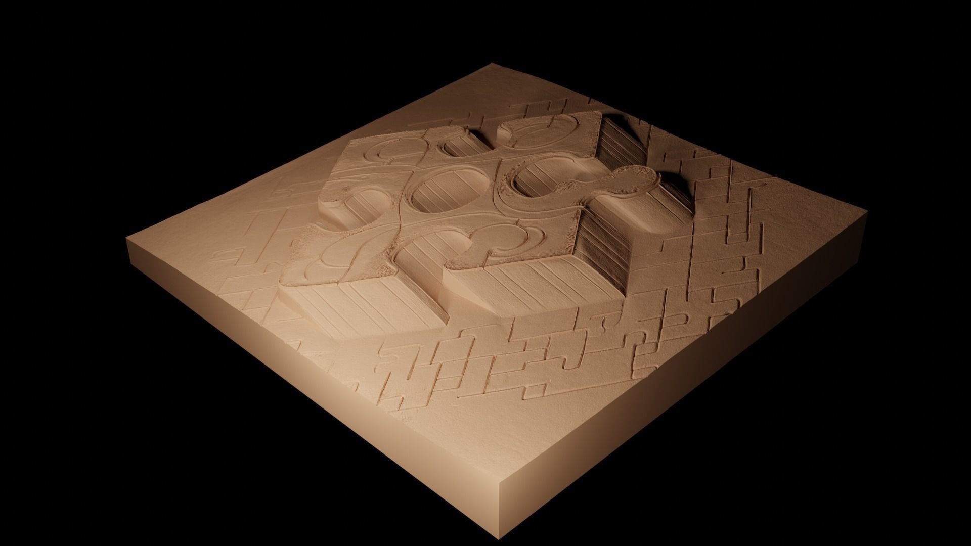 Puzzle Piece CNC 3d Print High Relief Sand Casting 3D print model_2